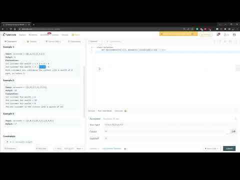 Python: leetcode 1672- Richest Customer Wealth