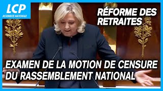 Reformes des retraites en direct à minuit : examen de la motion de censure du RN - 17/02/2023