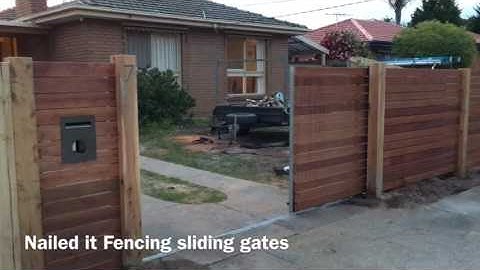 Sliding gates and front feature fences by Nailed it Fencing