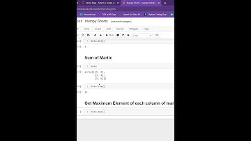 How to get Maximum Element of Each Column of Matrix in Hindi
