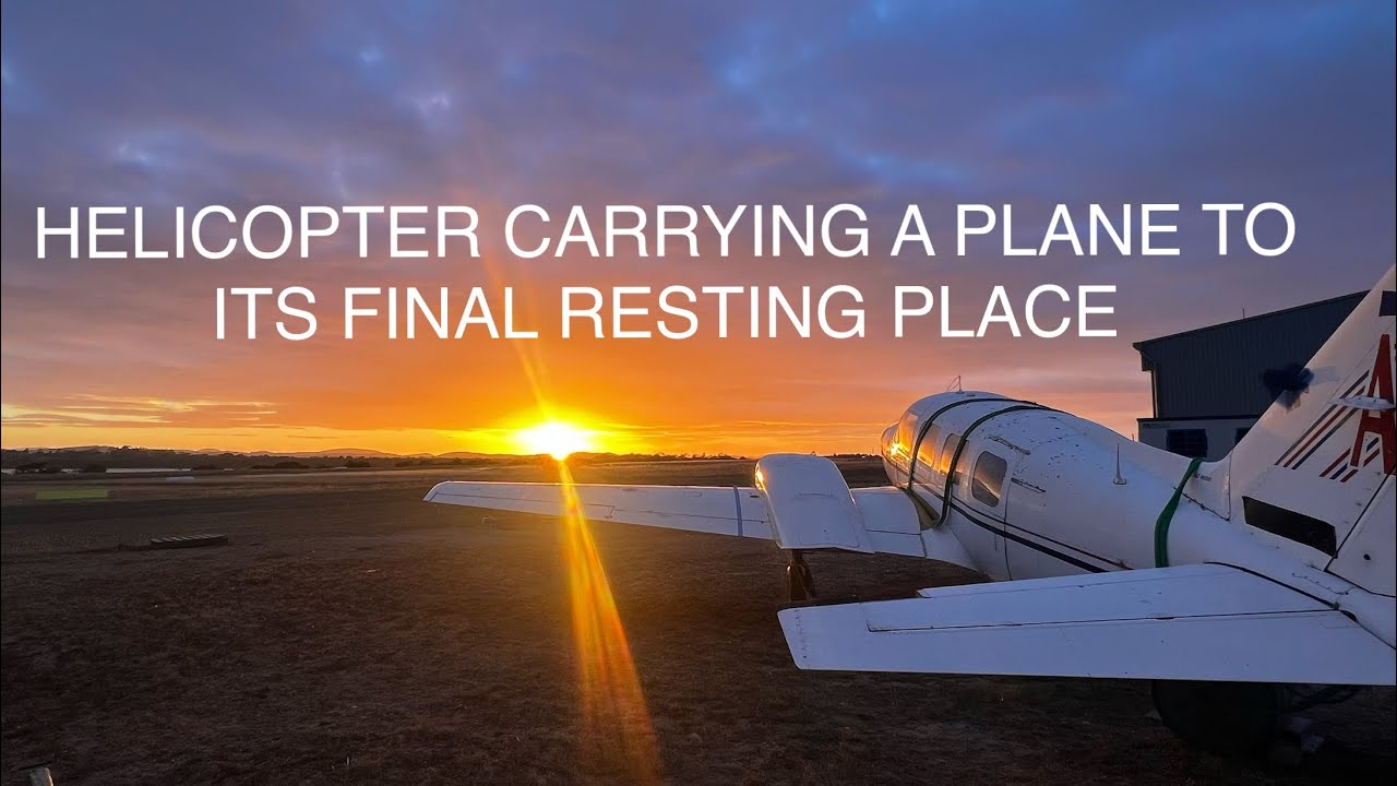 HELICOPTER LIFTING PLANE - PA-31 NAVAJO VHBTD - Flying to its final resting place 03/2026