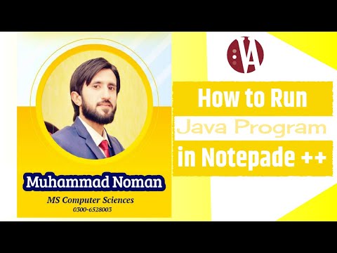 How to run java program in notepade ++ in Urdu- Hindi