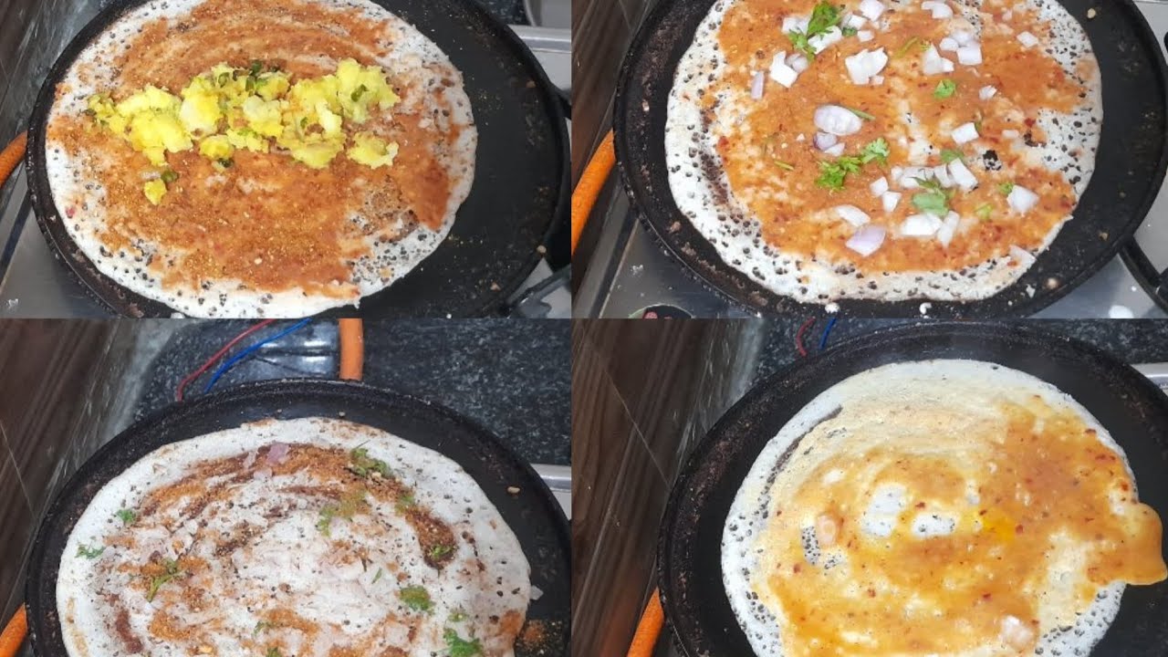 4 Types of dosamasala dosa,onion dosa,Egg dosa,karram dosa//The spice