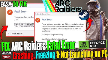 🔧 Fix ARC Raiders Fatal Error | Crashing, Freezing & Launch Problems on PC (2025)