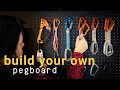 DIY Pegboard Storage for Rock Climbing Gear