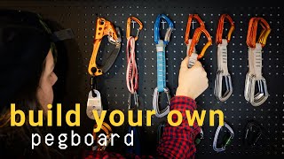 DIY Pegboard Storage for Rock Climbing Gear