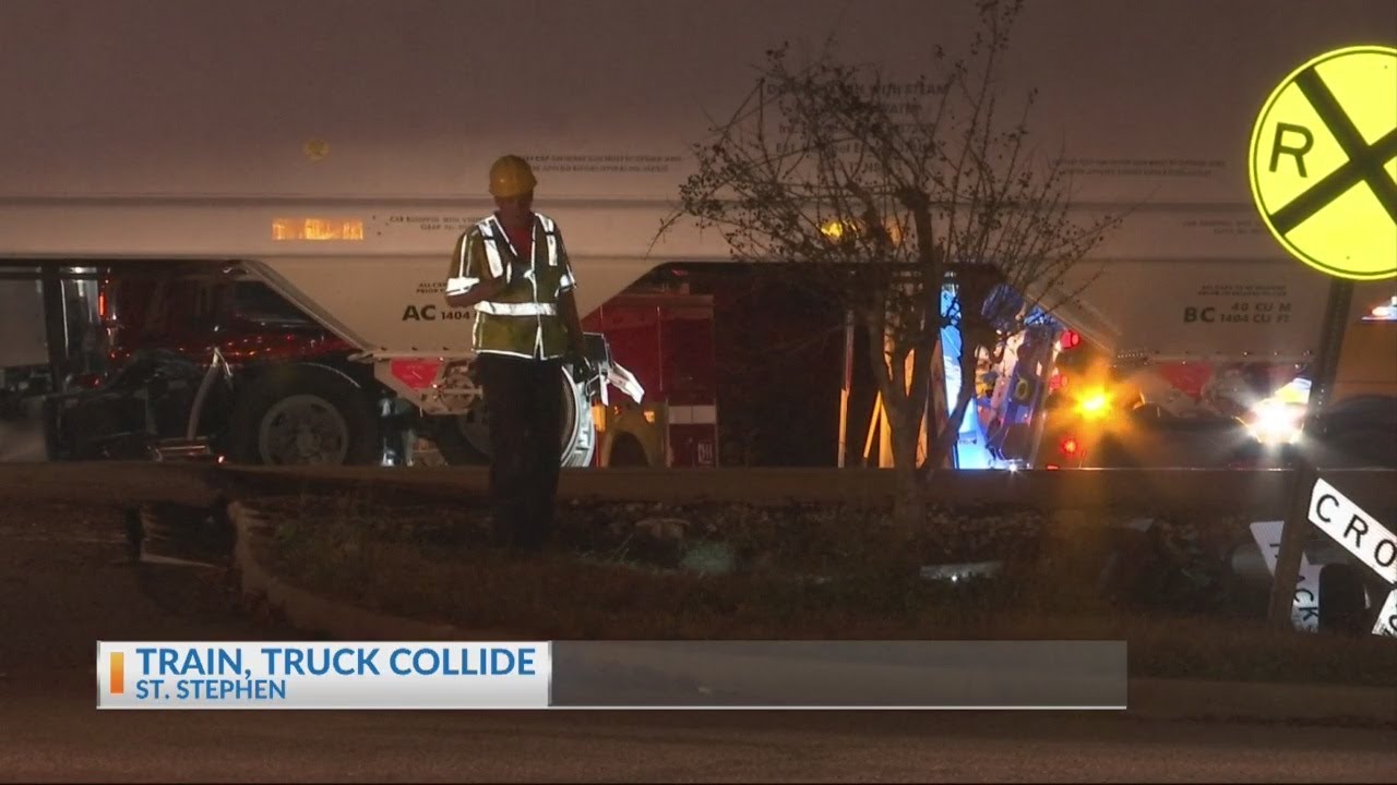 Train vs tractor trailer crash