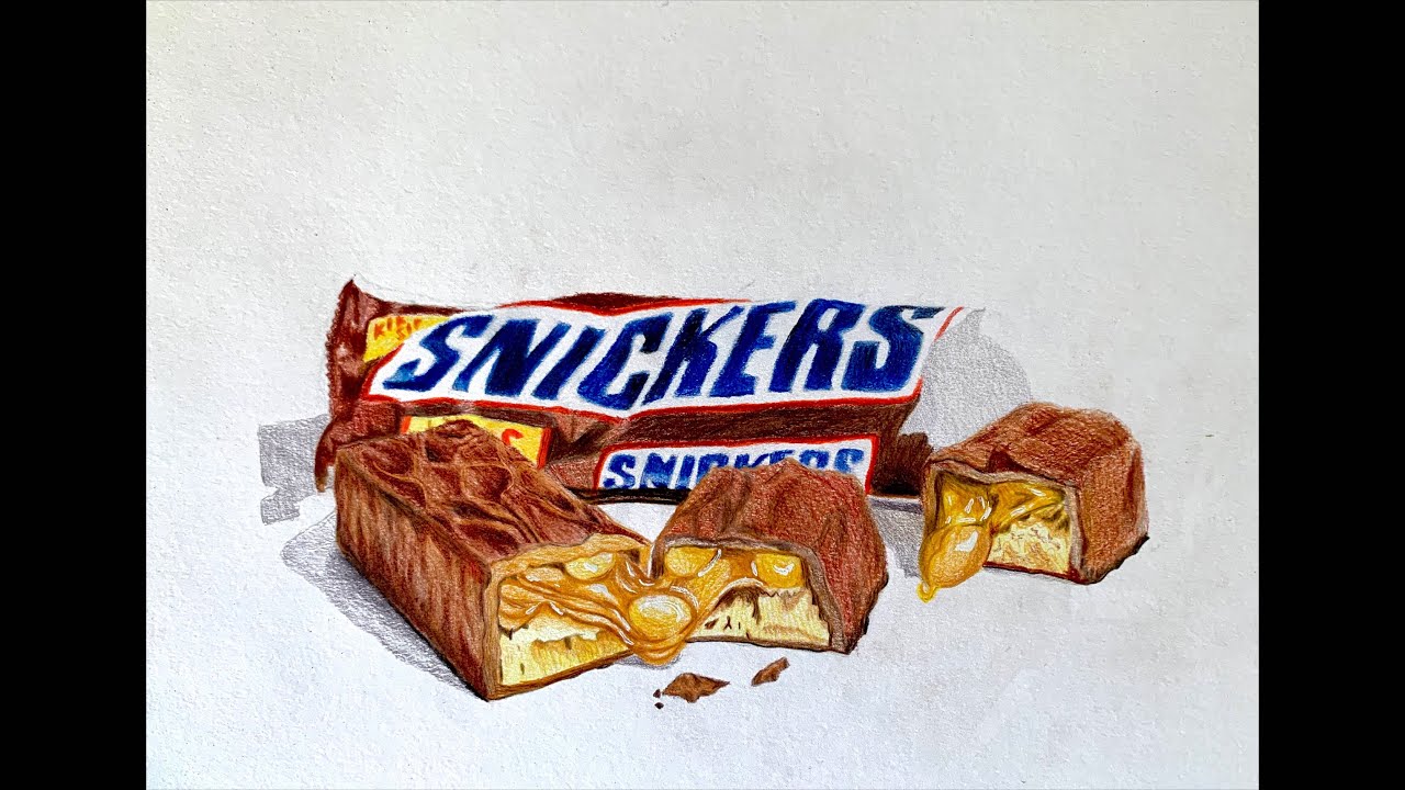 Сникерс рисунок для срисовки