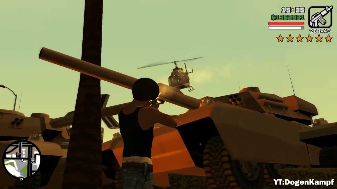 GTA San Andreas Rockshore Shooutout Rampage Six Star Escape YouTube 