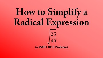 How to Simplify a Radical Expression: Fractions (a MATH 1010 Problem)