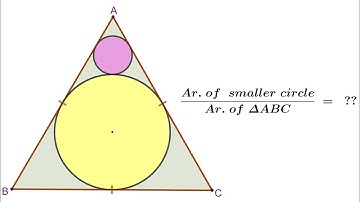 Geometry Quiz. || The area of smaller circle : The area of eqi.∆ABC = ? || Incentre || Circumcente.