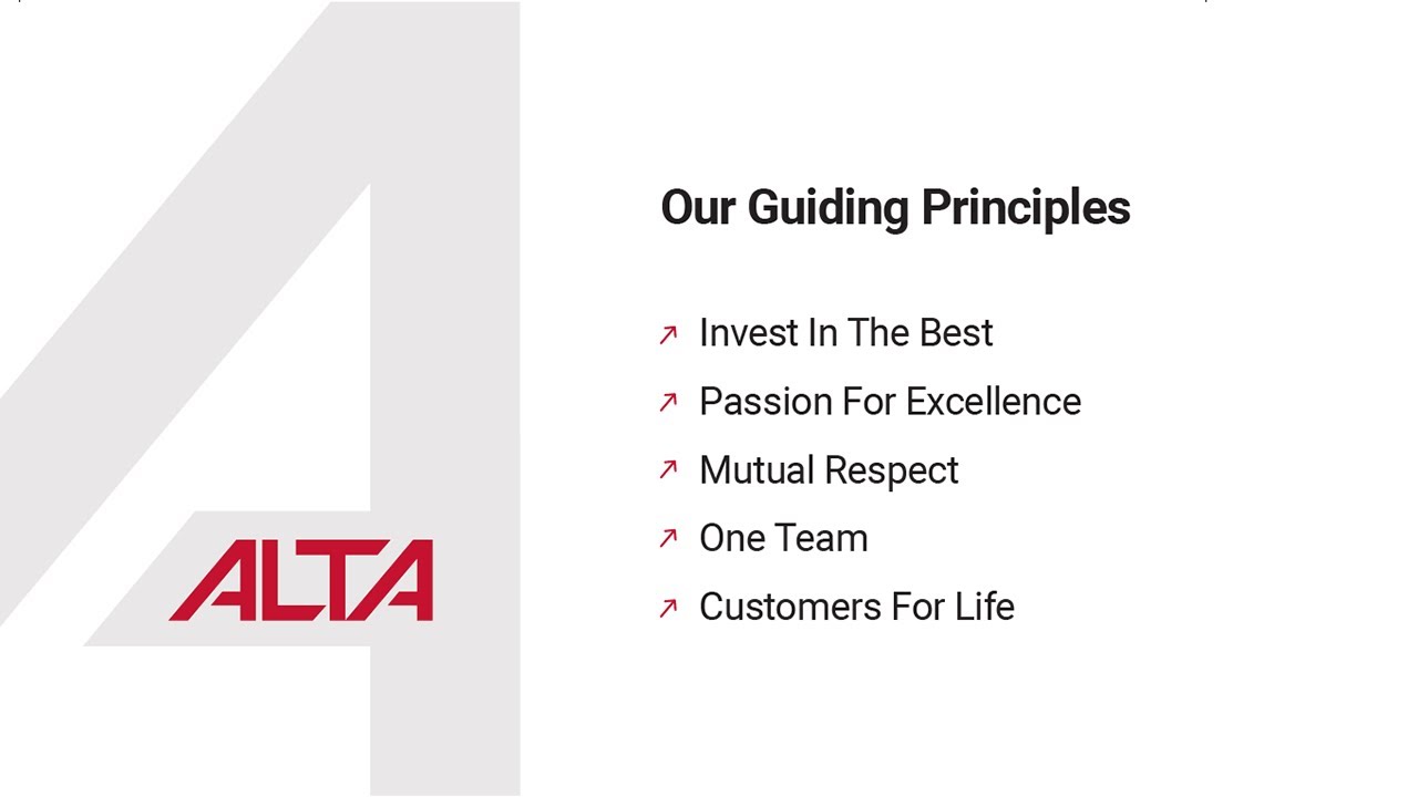 Alta's Guiding Principles