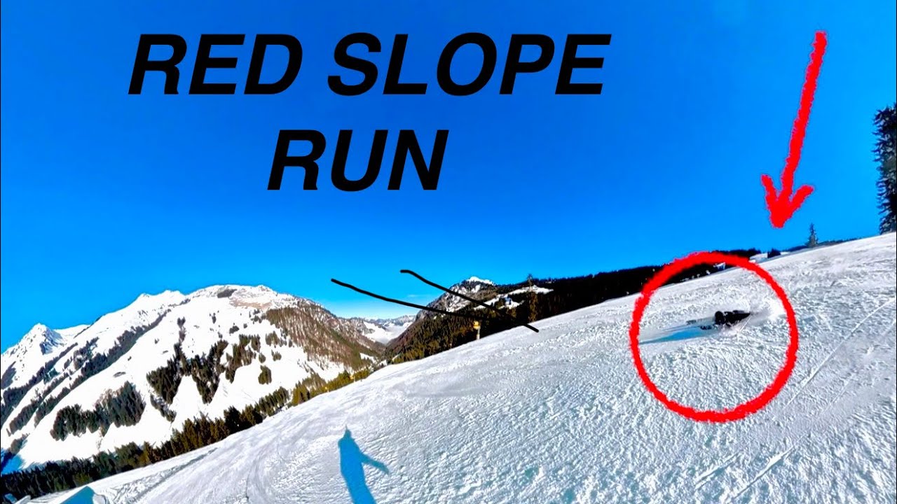 High-Speed Snowboard Run 🇦🇹 Red Slope Saalbach | 360° POV Action