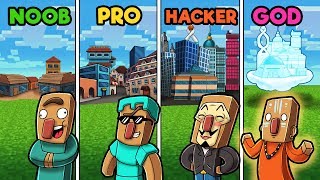 Minecraft  NOOB vs PRO vs GOD vs HACKER  VILLAGE!