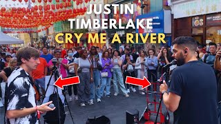 Everyone Stopped For These Two Singers | Justin Timberlake - Cry Me A River