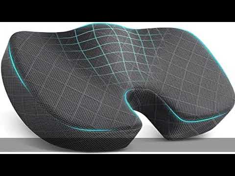 TushGuard Office/ Car Seat Cushion, Non-Slip Sciatica & Back Coccyx  Tailbone Pain Relief Chair Pad, Memory Foam Butt Pillow for Computer Desk