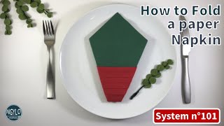 How to fold a paper napkins into a vase with plant | Napkin Folding