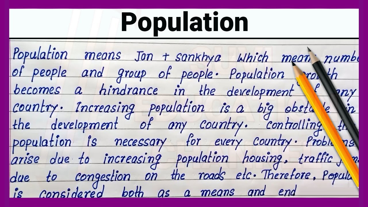 write a speech on population