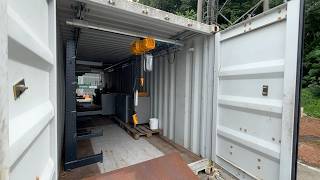 Køb Container 40 fods CSC TYC-10H med åbning i begge ender og eltalje til travers på Klaravik