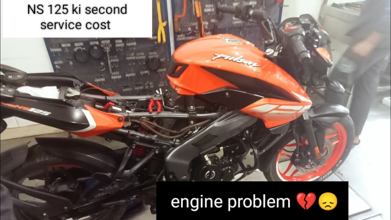 Bajaj Pulsar NS 125 ki second service cost 😊// plus engine relative problem solve 😊