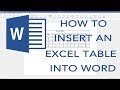 How to put an EXCEL table into word. Editable Table (2019)