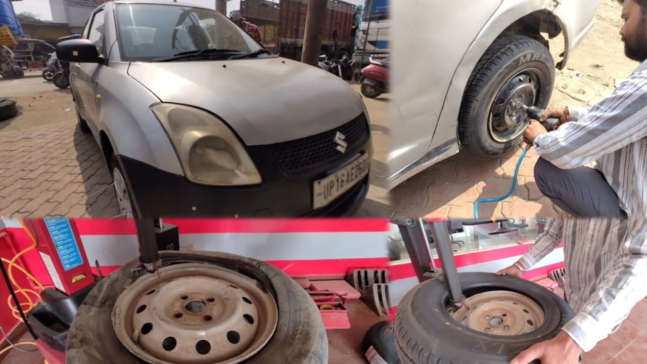Aaj hmne kare Swift Dzire 🚗 car k 3 tyres change #viralvideo #viral #viral_video #trending 