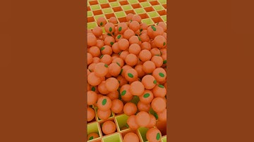 Oranges Drop #3danimation #relaxing #marble  #drop #simulation #blender