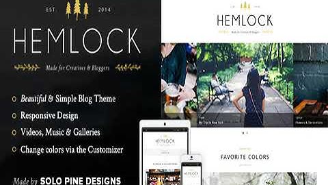 Hemlock - A Responsive WordPress Blog Theme Full Download 2021