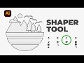 TEK BİR ARAÇ İLE ÇİZİM YAPIN | Shaper Tool | Adobe Illustrator Eğitimleri