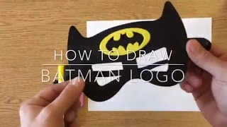 How to Draw BATMAN Logo - Drawing TIME LAPSE - symbol | Mr Schuette