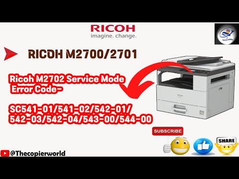 RICOH M2700/2701 ERROR SC541,542 || Service Error SC542-01 || SC542-01 Reset Ricoh m2700/2701 || 541