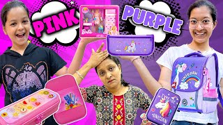 One Color Stationery Shopping Challenge🤩 | *BUYING Everything* | Cute Sisters screenshot 3