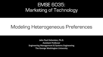 Modeling Heterogeneous Preferences (old)