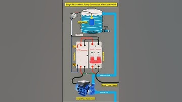 single phase water pump connection with float switch#waterpump #waterpumping#float#viralvideo #short