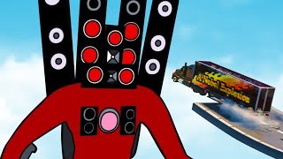 Cars vs Titan Speakerman | Teardown
