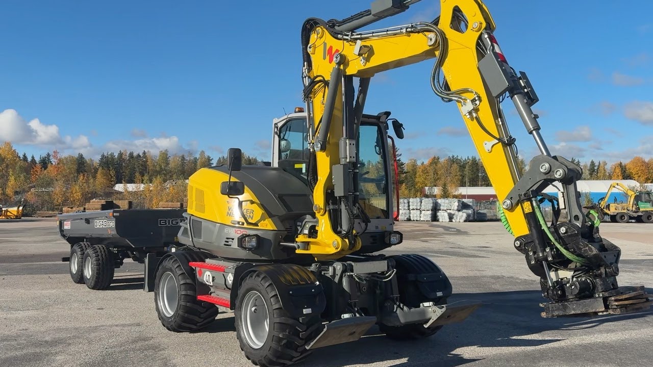 Köp Hjulgrävare Wacker Neuson EW100-2 med vagn på Klaravik