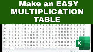 Quickly Create a MULTIPLCATION Table in Excel (Easy Times Table Tutorial) screenshot 2