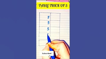 TABLE TRICK OF 5 📚🎀#mathstrick 😎✏️📖“5 Table Trick | Easy Maths Trick for Kids | Table of 5 Shortcut