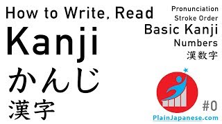 Learn Kanji - Numbers | Stroke Order | Japanese Pronunciation | Complete Chart - PlainJapanese