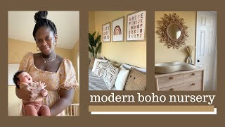 modern boho nursery tour | neutral and simple