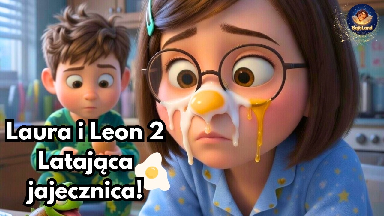 Bajka- Laura i Leon. Latająca jajecznica🍳czyli katastrofa śniadaniowa🤣 | Audiobook dla Dzieci