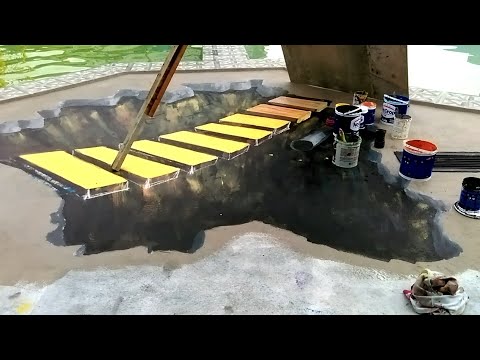 Video: Cara Membuat Lukisan Tiga Dimensi Pada Aspal