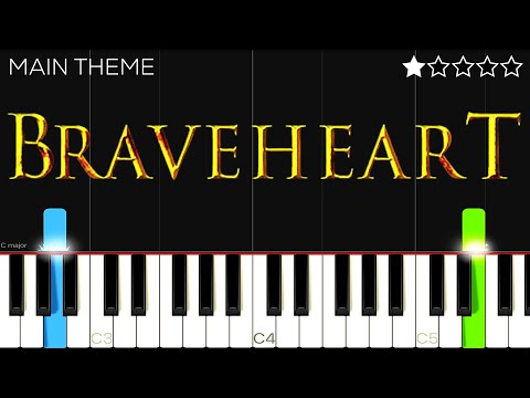 Braveheart (Main Theme) - James Horner | EASY Piano Tutorial