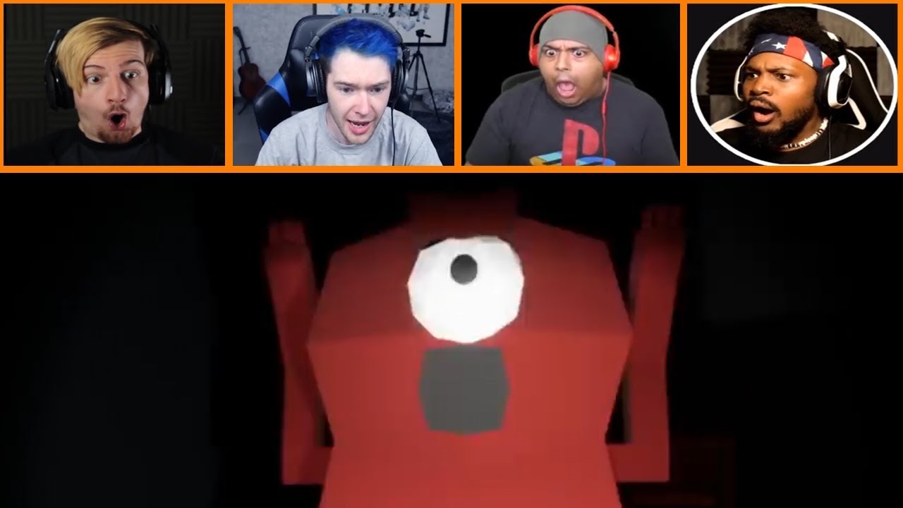 Let's Players Reaction To The Chum Monster Jumpscare 6 AM at The Ch...