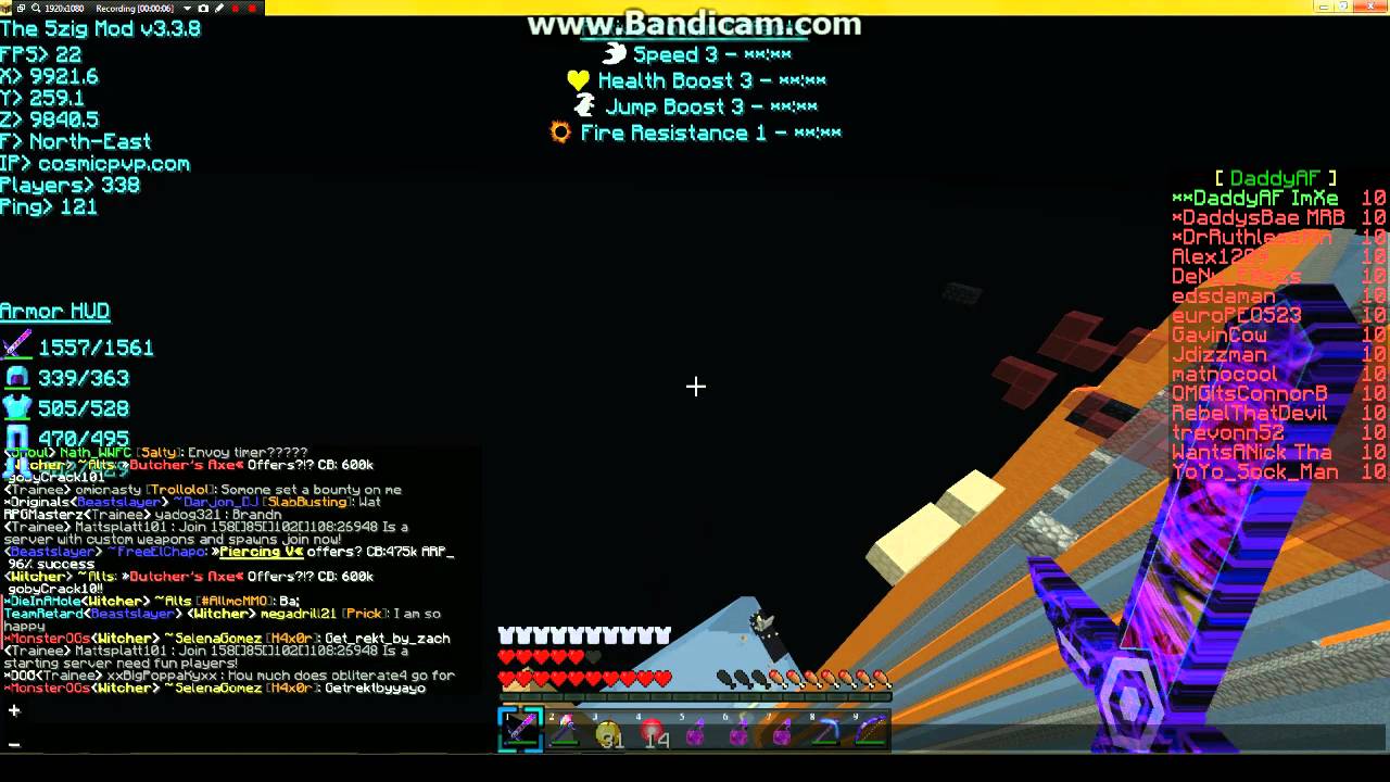 CosmicPvp ban (advertising)