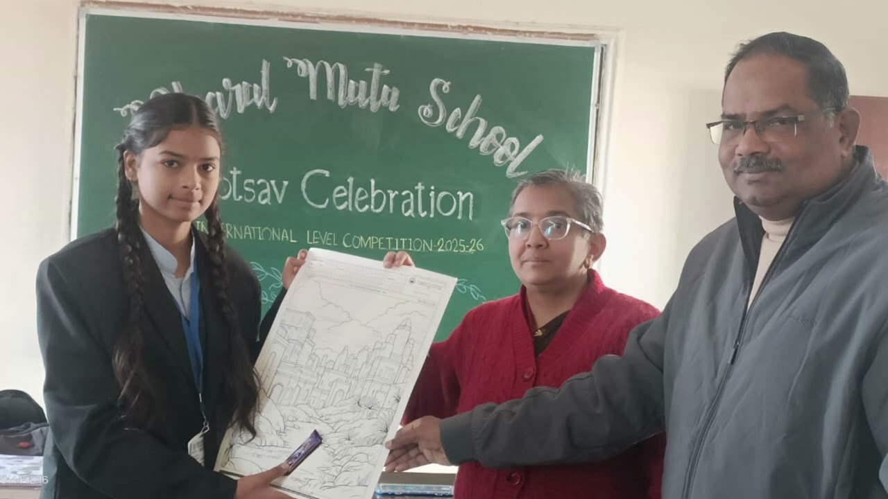 International Coloring & Caricature Competitions at Bharat Mata School