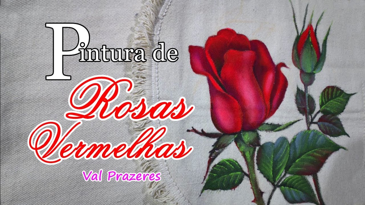 Pintura de rosas vermelhas