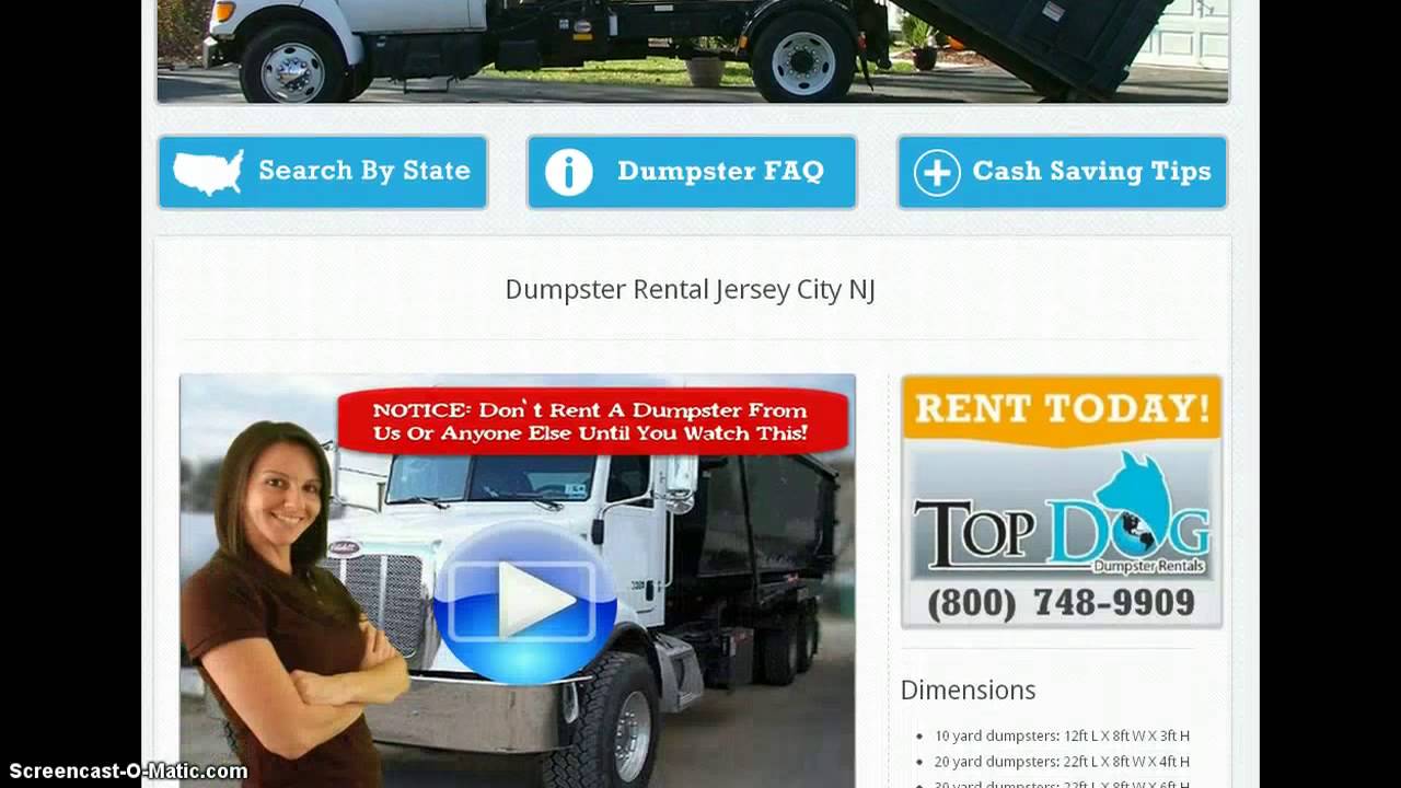 Dumpster Rental Jersey City NJ YouTube