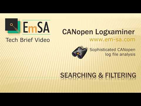 CANopen Logxaminer: Searching and Filtering