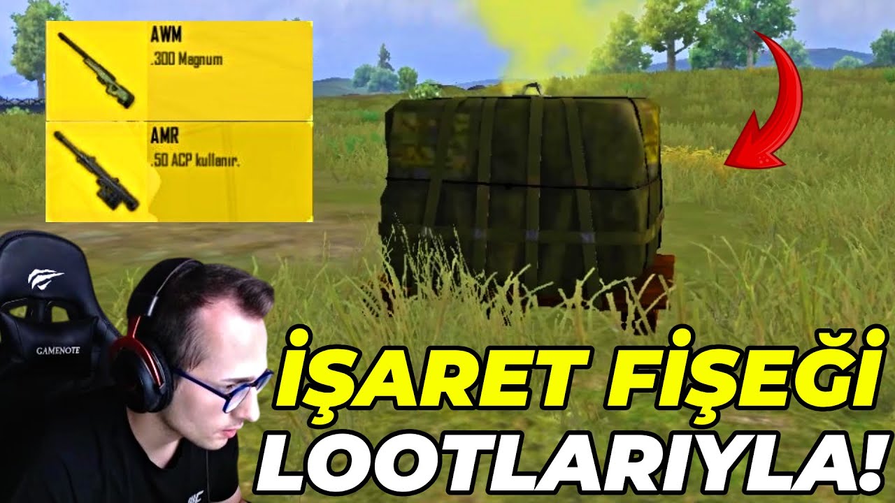 İŞARET FİŞEĞİ LOOTLARIYLA WIN ALMAK? (3 FİŞEK ATTIM) PUBG MOBILE